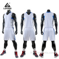 Men de basket-ball de basket-ball personnalisé Jersey de basket-ball blanc simple